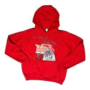 women’s YELLOWSTONE “ALL I WANT FOR CHRISTMAS IS RIP” red hoodie NWT size large
